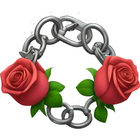 Rose in handcuffs emoji