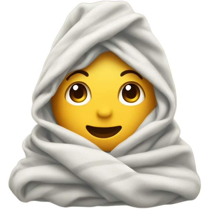 wrapped in a blanket emoji