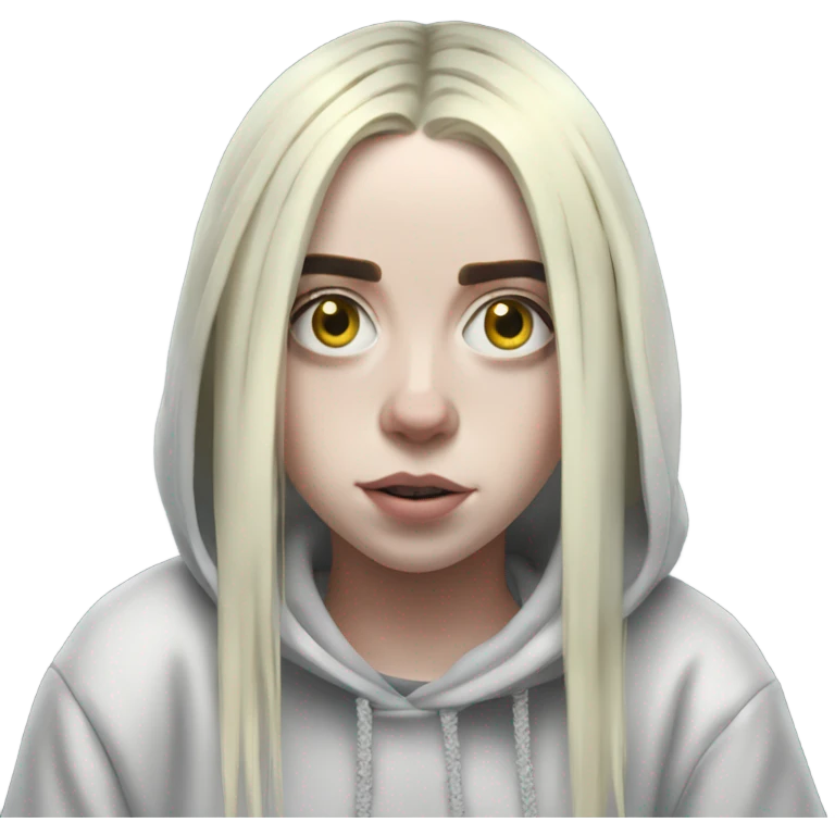 Billie Eilish with her album emoji
