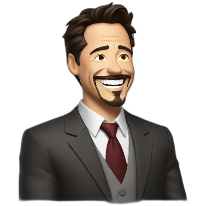 tony stark laughing emoji