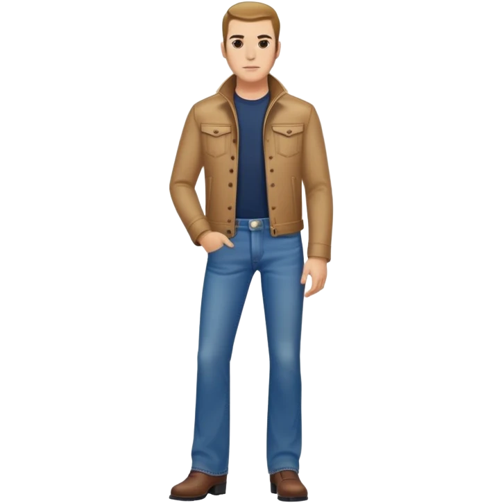 Bootcut jeans with slick back  emoji