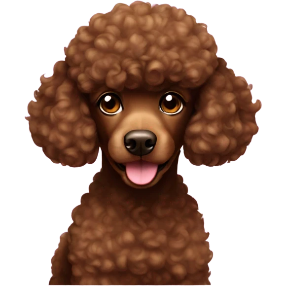 Brown poodle diva emoji