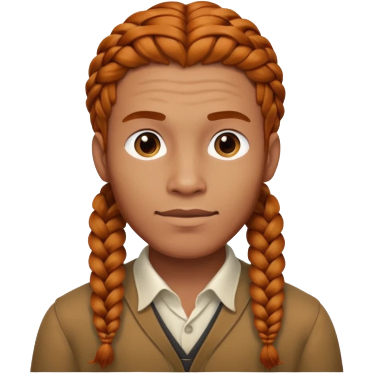 thick ginger braids man emoji