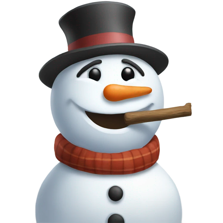 Drunken snowman emoji