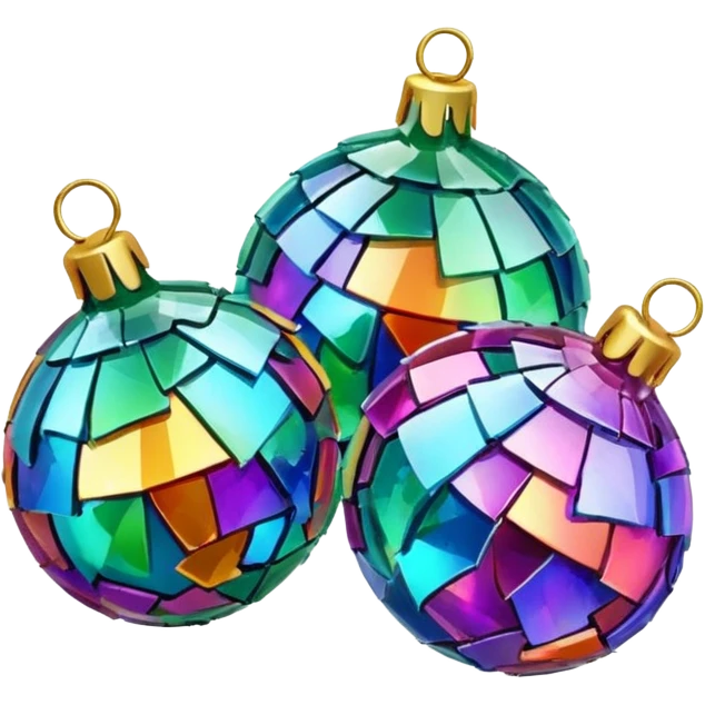 broken pieces of Christmas tree balls emoji