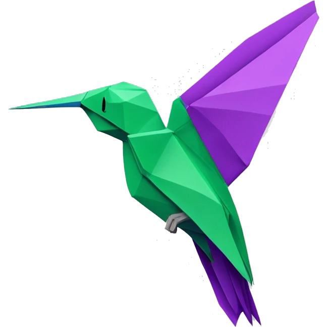 origami colibri oiseau emoji