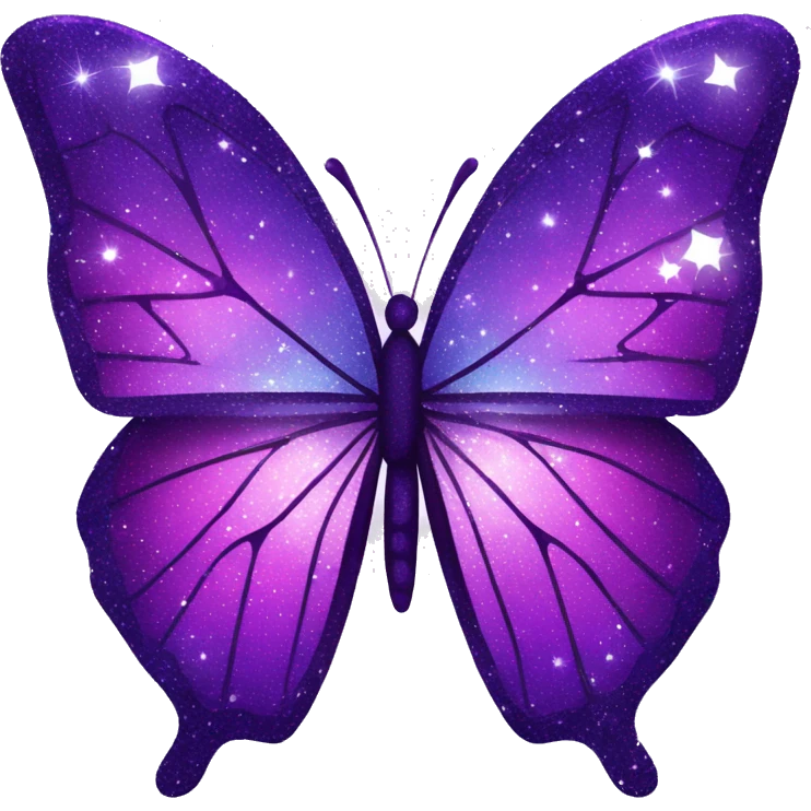Purple-Shiny-Gem-Crystal-Glitter-Nebula-Gradient-Sparkle-Stars-Glossy-Butterfly emoji
