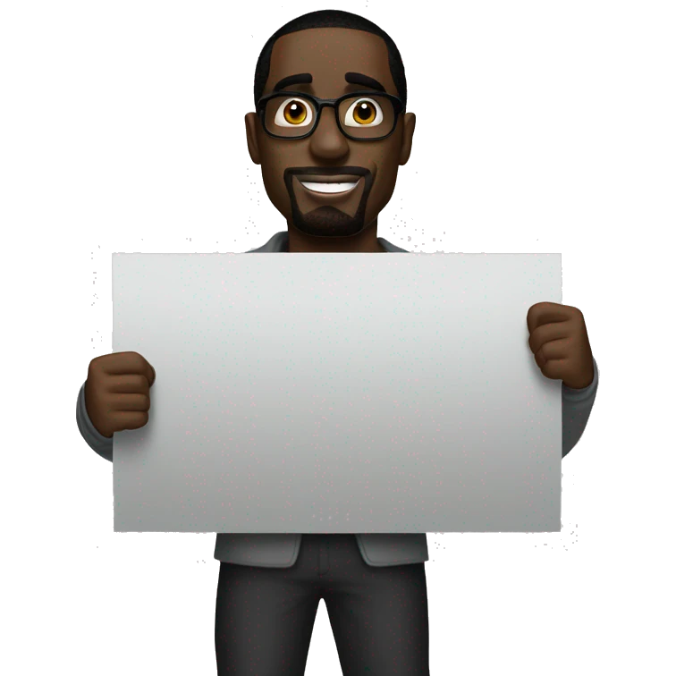 p diddy holding a blank sign emoji