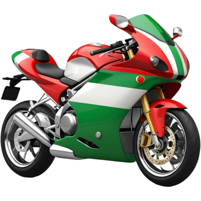 motorbike with italian flag emoji