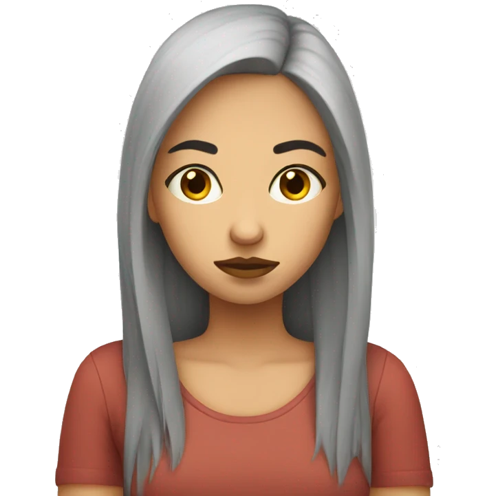 Bored girl emoji