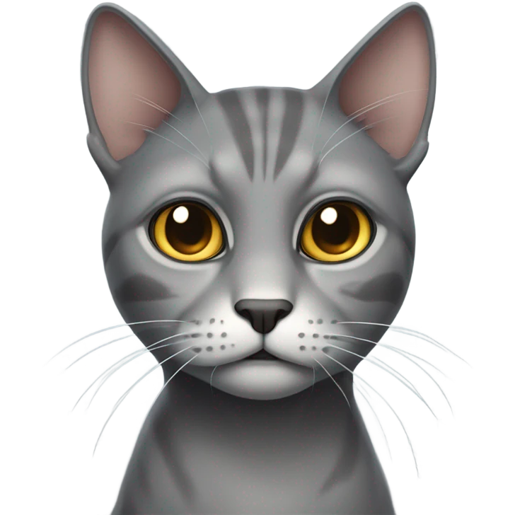 a starving grey cat emoji