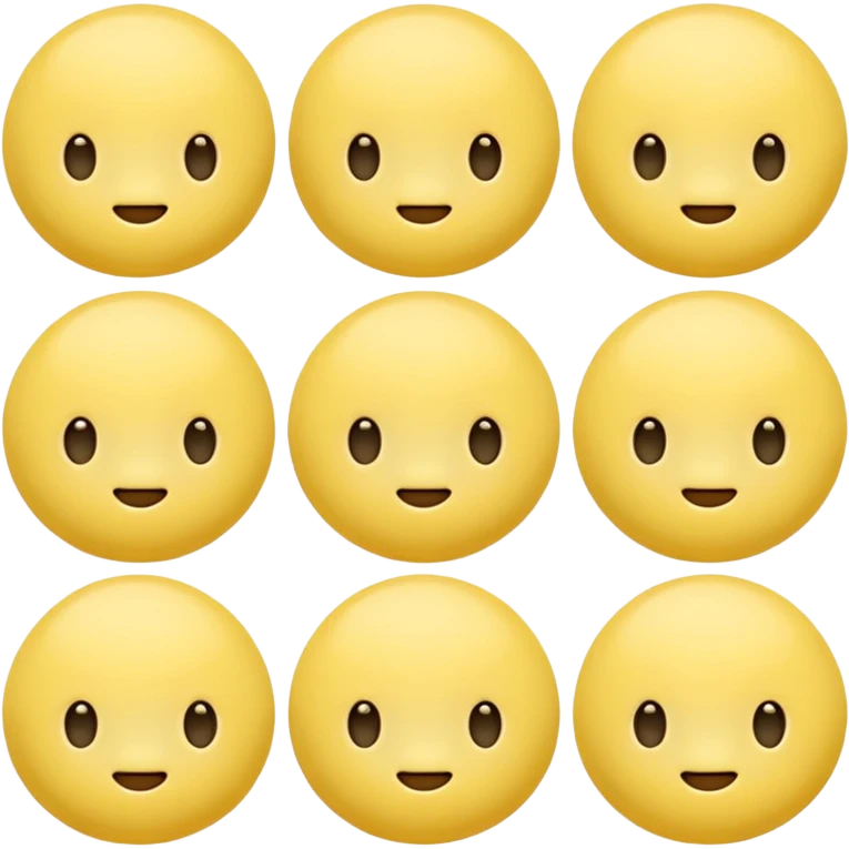 Yellow mochi without eyes emoji
