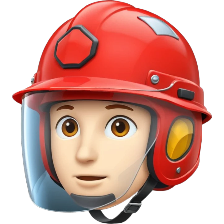 Helmet – red with visor emoji