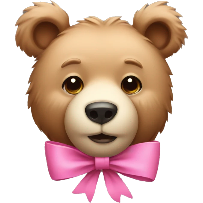 Bear with a pink bow emoji
