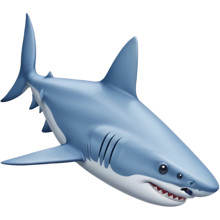 Give me a shark and put blue Nike shoes on the fins of the shark emoji