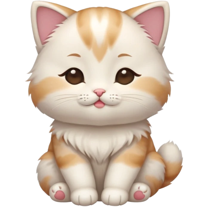 Meimei kitten sitting with eyes closed emoji