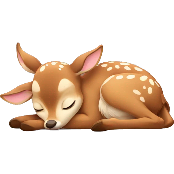 fawn sleeping emoji