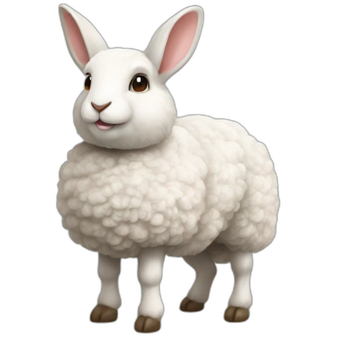 Mouton sur lapin emoji
