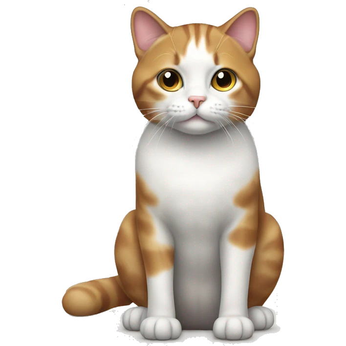 Full body tricolor cat emoji