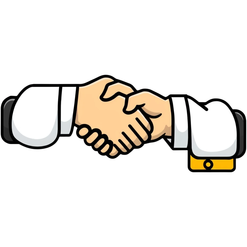 trust handshake, reliability checkmark, credibility verification emoji