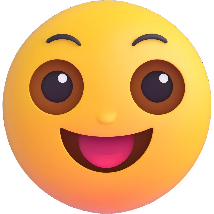 smiling face AI bot emoji, digital eyes emoji