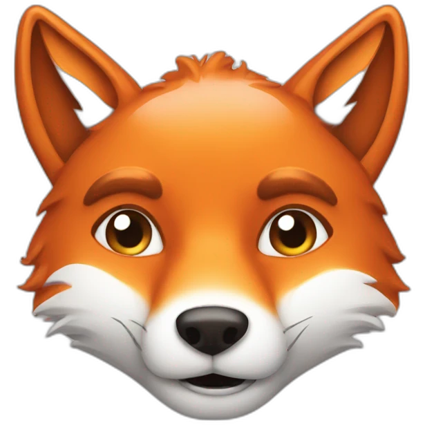 Sweaty fox emoji
