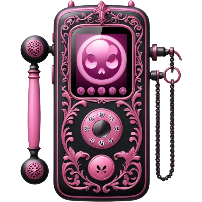 pink gothic phone emoji