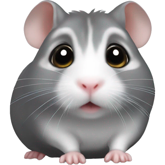 gray dwarf hamster big eyes  emoji