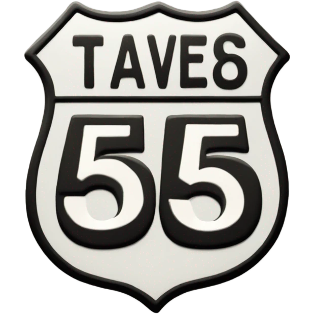 A interstate sign with the number 55 emoji