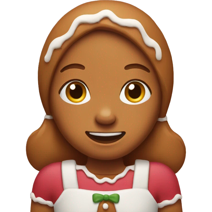 Gingerbread girl emoji
