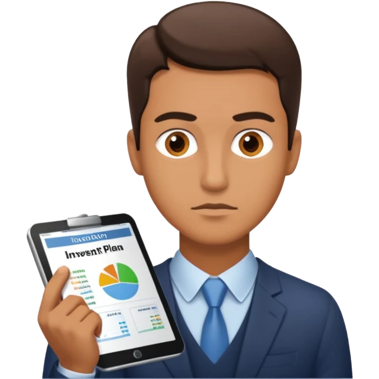 customized investment plan with man emoji