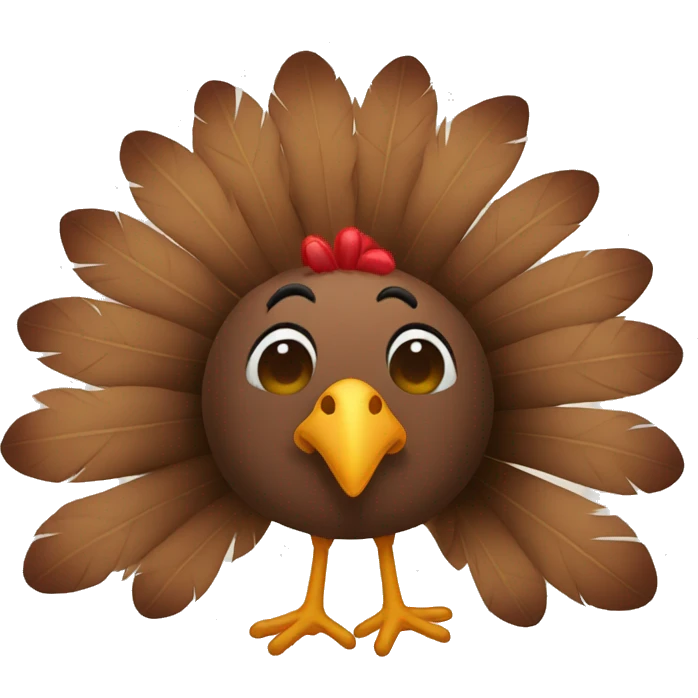 Happy turkey emoji