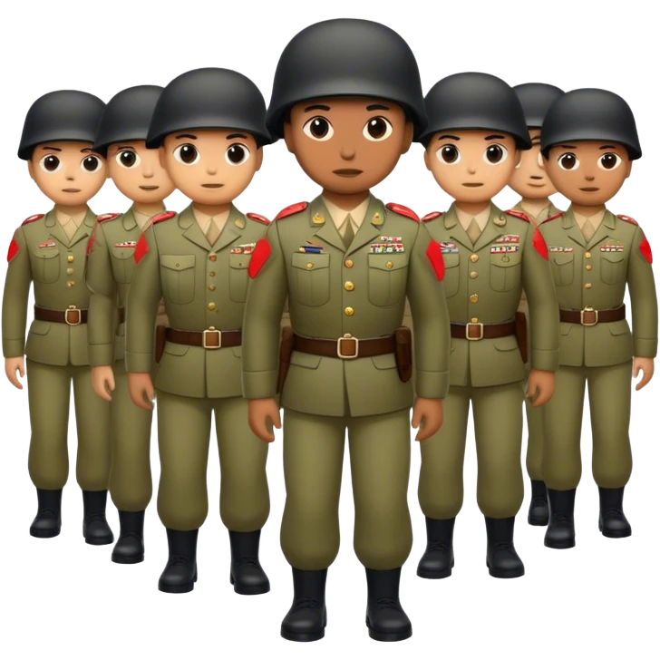 big modern army photorealistic emoji