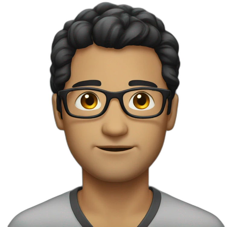 no way jose with black hair and glasses emoji