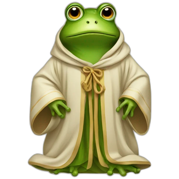 wise frog in a robe emoji