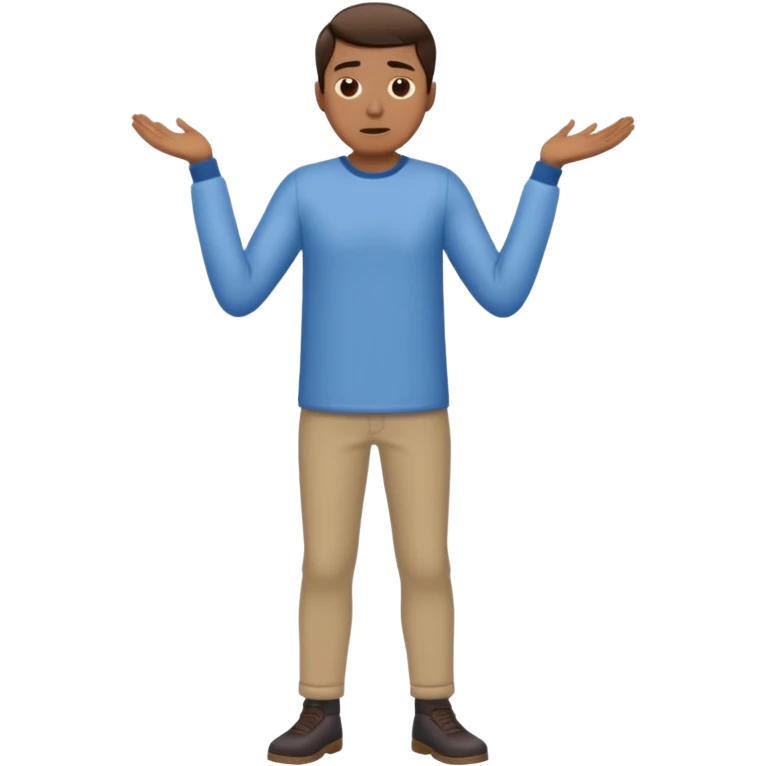 man with a full body and a long-sleeve shirt in the cold emoji