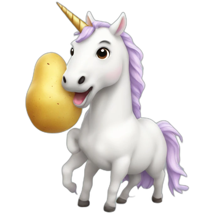 unicorn eating potato emoji
