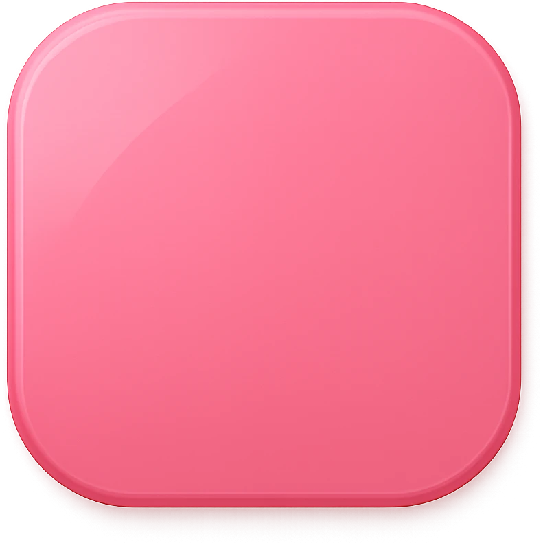 modern pink app icon, minimal and glossy emoji