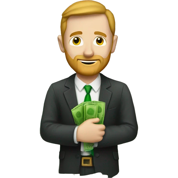 Irishman with money emoji