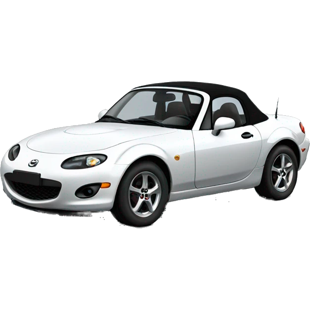 Mazda miata mx-5 black cabriolet  emoji