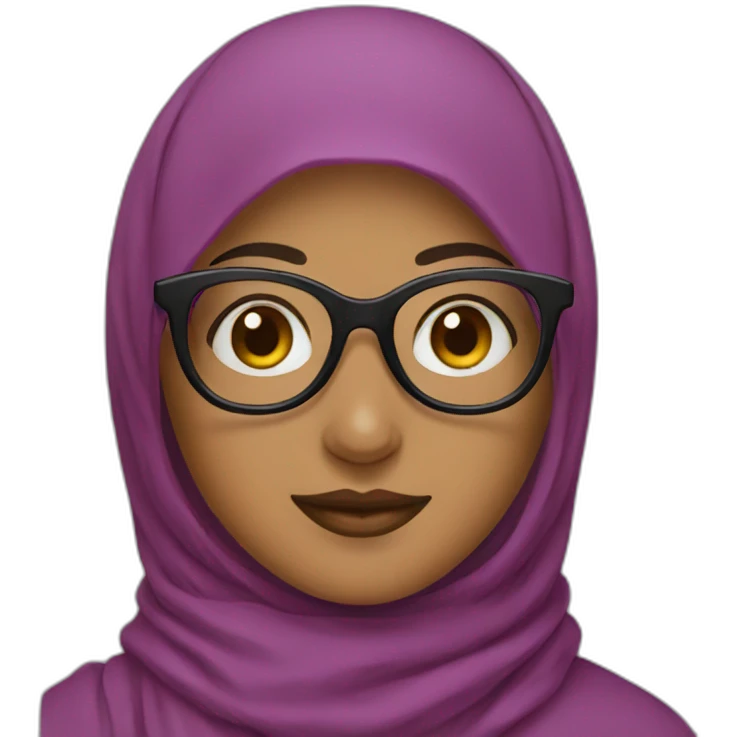 Hijab with glasses emoji