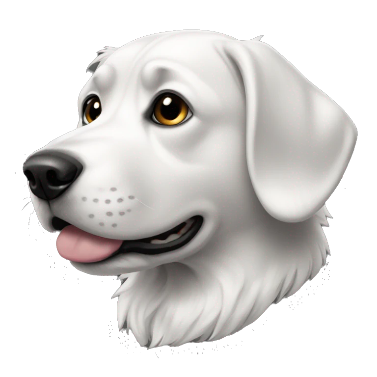 Perro blanco y negro  emoji