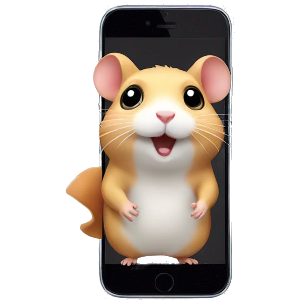 hamster calls on the smartphone emoji