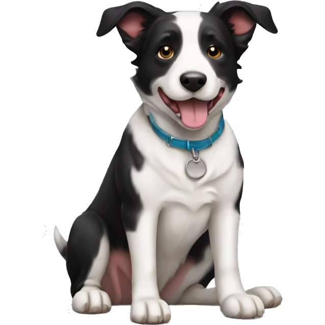 border collie bull terrier emoji
