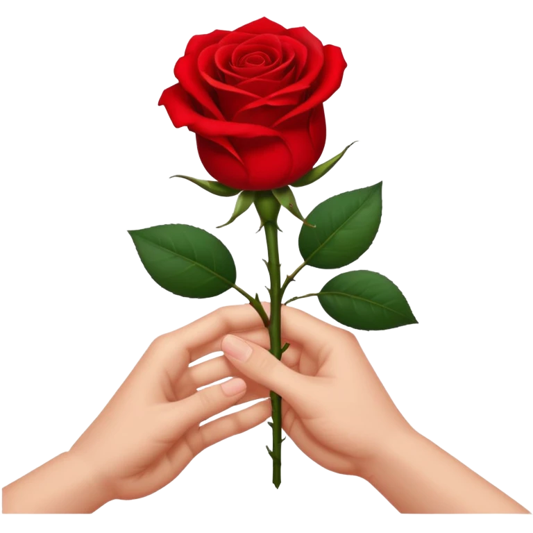 Flower 🌹in hand whiteout face  emoji