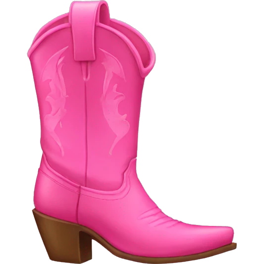 Pink cowgirl boots emoji