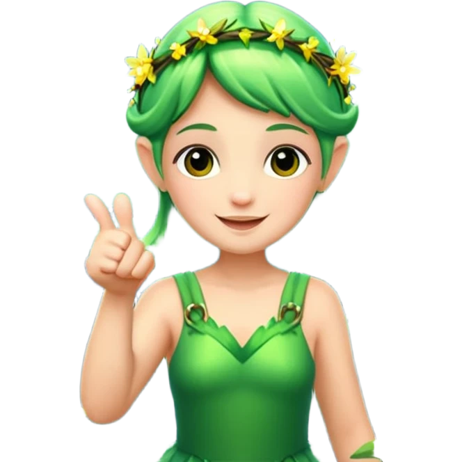 forest fairy double thumbs up with fireflies emoji