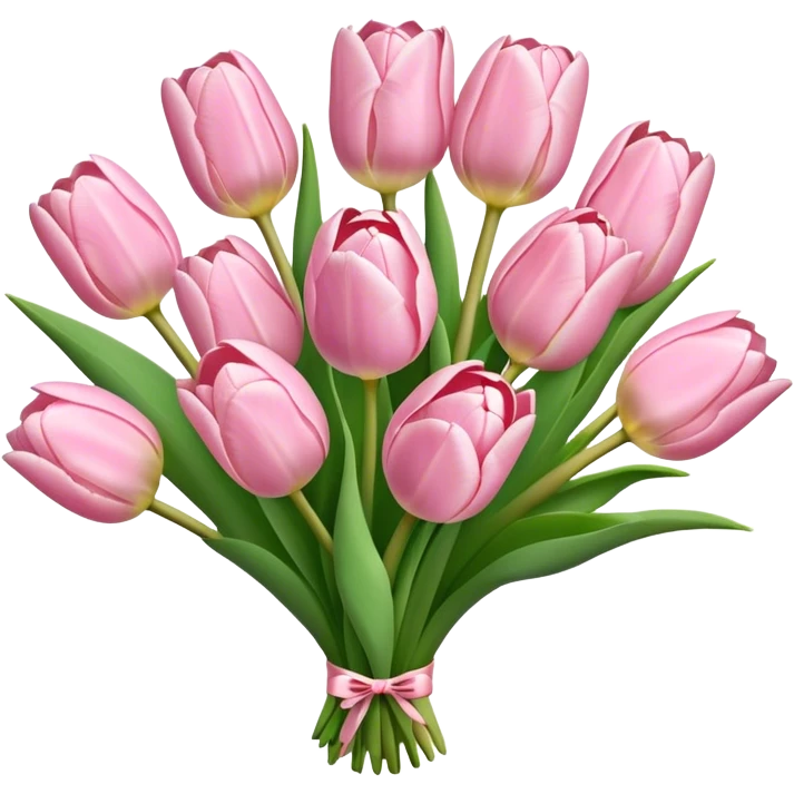 Light pink tulips bouquet  emoji