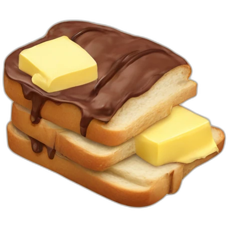 Brot mit butter und Nutella emoji
