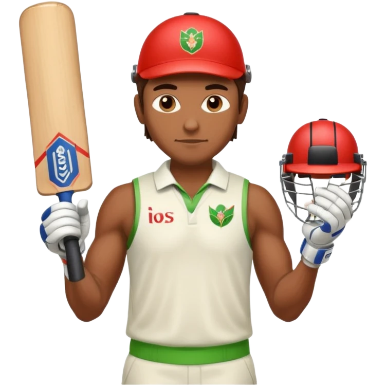 Brown Male Cricket emoji